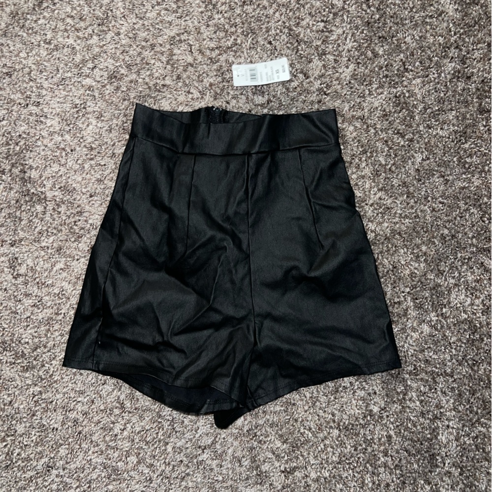 Leather shorts